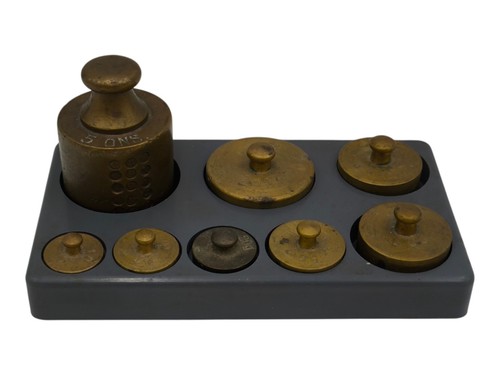 Vintage messing gewichte set - gewichte,