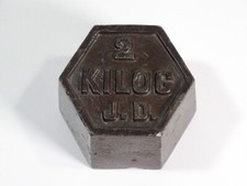 ALTES Eisengewicht 6-eckig 2