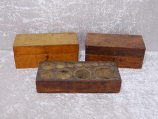 3 x antiker Holz Kasten für